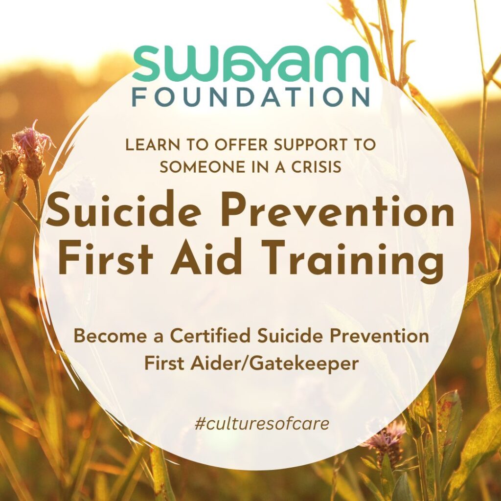 Suicide Prevention Workshop - Swayamfoundation.co.in